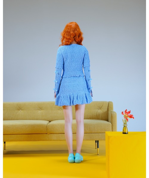PAMEO POSE(パメオポーズ)の「Gathering Puff Mini Dress(ワンピース・レディース・ホワイト/スカイブルー/ブラック・FREE)」の5枚目の写真