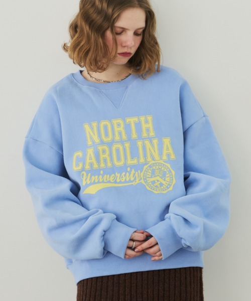 Unitage（ユニテージ）の「NORTHプリントダブル起毛スウェット（スウェット・レディース・ブルー/ピンク・FREE）」の2枚目の写真