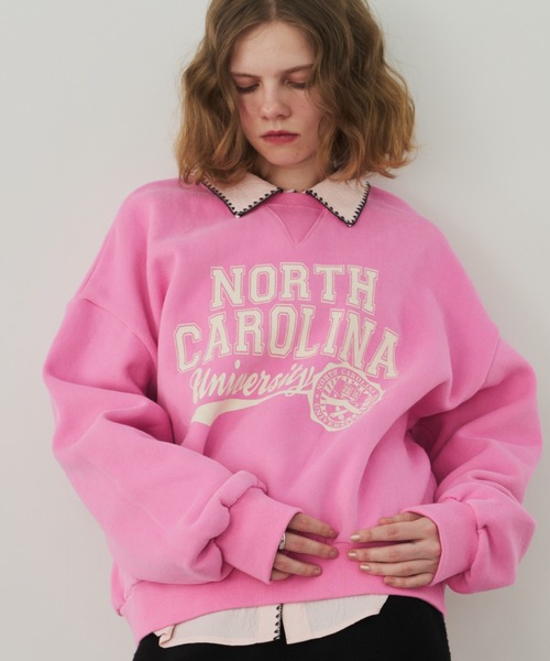 Unitage（ユニテージ）の「NORTHプリントダブル起毛スウェット（スウェット・レディース・ブルー/ピンク・FREE）」の9枚目の写真