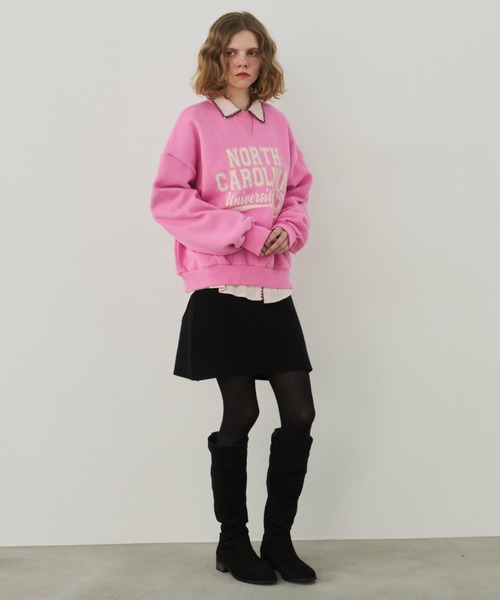Unitage（ユニテージ）の「NORTHプリントダブル起毛スウェット（スウェット・レディース・ブルー/ピンク・FREE）」の11枚目の写真
