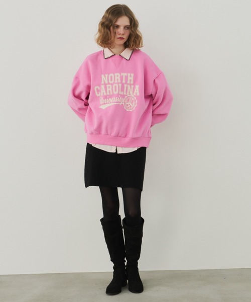 Unitage（ユニテージ）の「NORTHプリントダブル起毛スウェット（スウェット・レディース・ブルー/ピンク・FREE）」の10枚目の写真