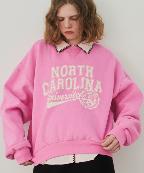 Unitage（ユニテージ）の「NORTHプリントダブル起毛スウェット（スウェット・レディース・ブルー/ピンク・FREE）」の5枚目の写真