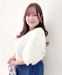 marun | ＜大きいサイズ＞フリンジドッキングデザイントップス marun(Tシャツ/カットソー)