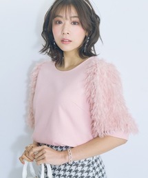 marun | <大きいサイズ>フリンジドッキングデザイントップス marun(Tシャツ/カットソー)