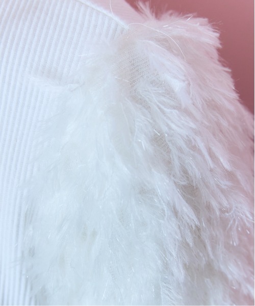 marun（マルン）の「【販売終了】＜大きいサイズ＞フリンジドッキングデザイントップス marun（Tシャツ/カットソー・レディース・ピンク/オフホワイト/ブラック・5L/4L/3L/LL/L）」の15枚目の写真