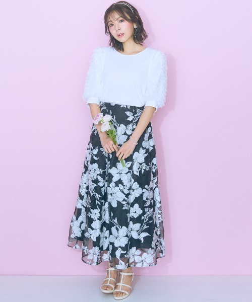 marun（マルン）の「【販売終了】＜大きいサイズ＞フリンジドッキングデザイントップス marun（Tシャツ/カットソー・レディース・ピンク/オフホワイト/ブラック・5L/4L/3L/LL/L）」の12枚目の写真