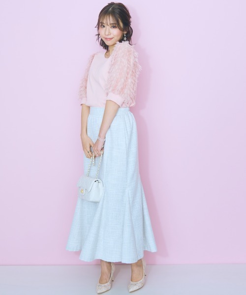 marun（マルン）の「【販売終了】＜大きいサイズ＞フリンジドッキングデザイントップス marun（Tシャツ/カットソー・レディース・ピンク/オフホワイト/ブラック・5L/4L/3L/LL/L）」の10枚目の写真