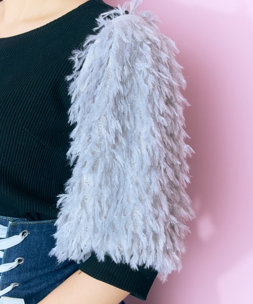 marun（マルン）の「【販売終了】＜大きいサイズ＞フリンジドッキングデザイントップス marun（Tシャツ/カットソー・レディース・ピンク/オフホワイト/ブラック・5L/4L/3L/LL/L）」の21枚目の写真