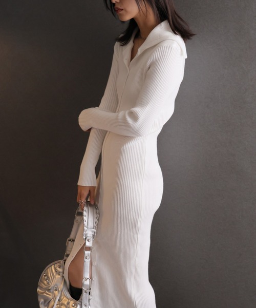 【セール】ハイネックリブニットワンピース（ワンピース）｜Ulysses（ユリシス）