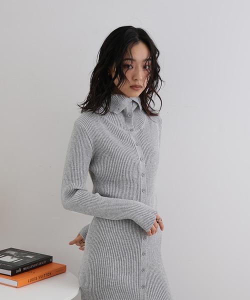 【セール】ハイネックリブニットワンピース（ワンピース）｜Ulysses（ユリシス）