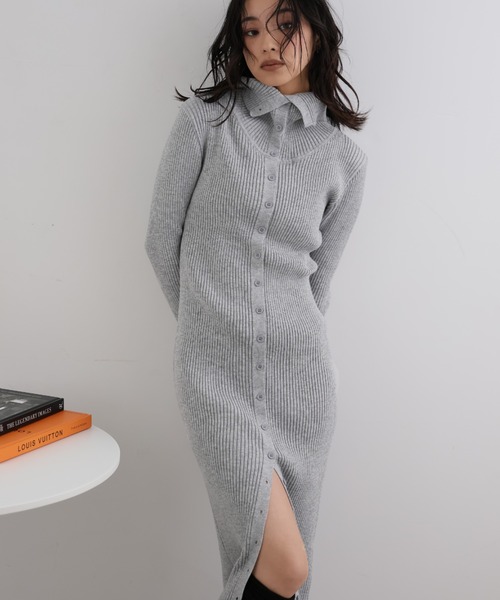 【セール】ハイネックリブニットワンピース（ワンピース）｜Ulysses（ユリシス）