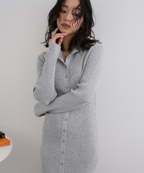 【セール】ハイネックリブニットワンピース（ワンピース）｜Ulysses（ユリシス）