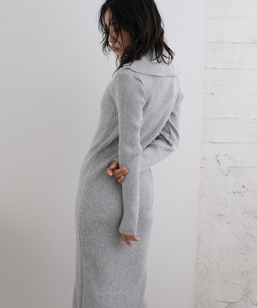 【セール】ハイネックリブニットワンピース（ワンピース）｜Ulysses（ユリシス）