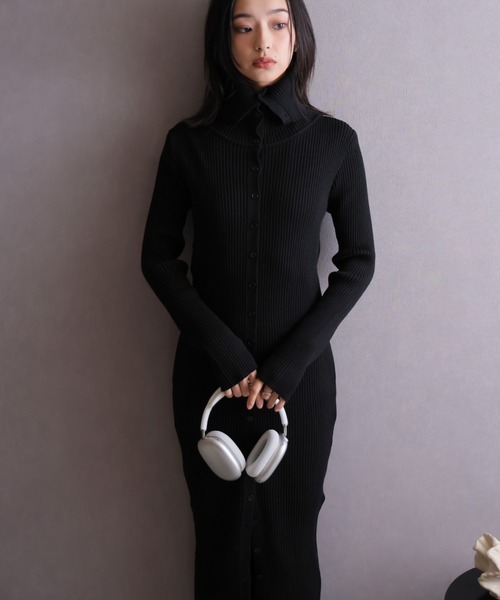 【セール】ハイネックリブニットワンピース（ワンピース）｜Ulysses（ユリシス）