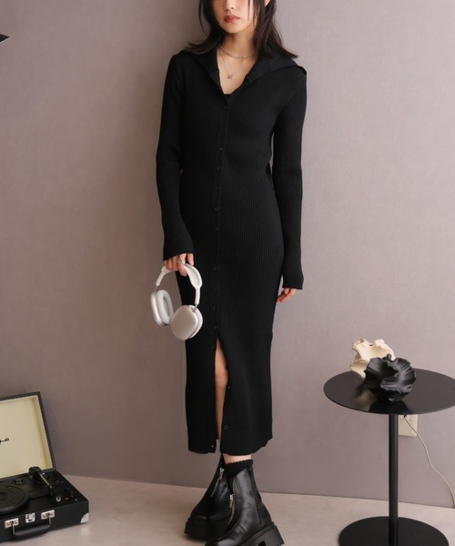 【セール】ハイネックリブニットワンピース（ワンピース）｜Ulysses（ユリシス）