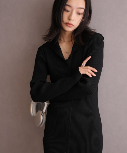 【セール】ハイネックリブニットワンピース（ワンピース）｜Ulysses（ユリシス）