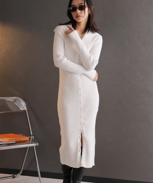 【セール】ハイネックリブニットワンピース（ワンピース）｜Ulysses（ユリシス）