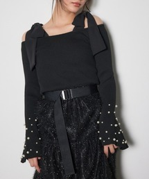 オフショルダー」に該当するトップス（リボン）ファッション通販