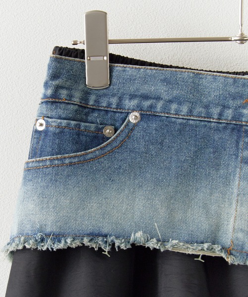 ROOPTOKYO(ループトウキョウ)の「Denim Layerd Cargo Skirt / デニムレイヤード カーゴスカート 秋物 秋服 2026年秋冬(スカート・レディース・ブラック/ベージュ/ブルー系その他/ブルー・FREE)」の6枚目の写真