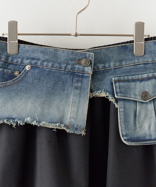ROOPTOKYO(ループトウキョウ)の「Denim Layerd Cargo Skirt / デニムレイヤード カーゴスカート 秋物 秋服 2026年秋冬(スカート・レディース・ブラック/ベージュ/ブルー系その他/ブルー・FREE)」の7枚目の写真