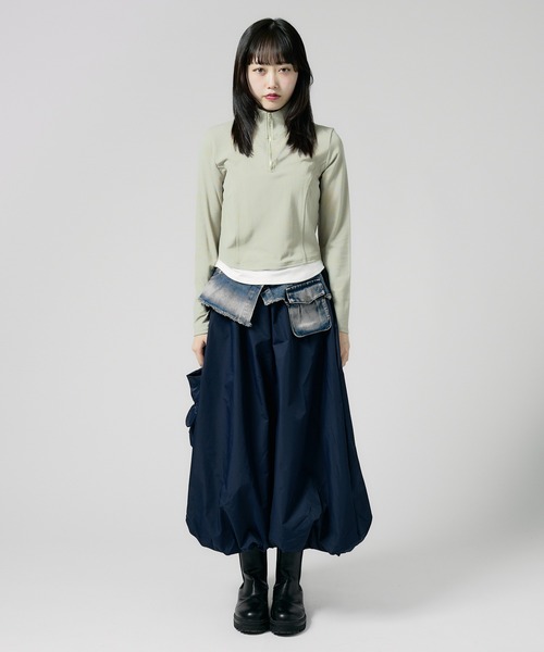 ROOPTOKYO(ループトウキョウ)の「Denim Layerd Cargo Skirt / デニムレイヤード カーゴスカート 秋物 秋服 2026年秋冬(スカート・レディース・ブラック/ベージュ/ブルー系その他/ブルー・FREE)」の14枚目の写真