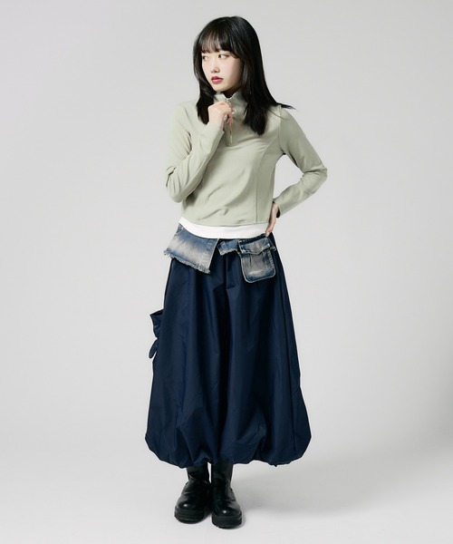ROOPTOKYO(ループトウキョウ)の「Denim Layerd Cargo Skirt / デニムレイヤード カーゴスカート 秋物 秋服 2026年秋冬(スカート・レディース・ブラック/ベージュ/ブルー系その他/ブルー・FREE)」の15枚目の写真