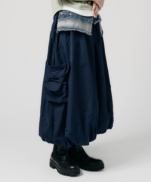 ROOPTOKYO(ループトウキョウ)の「Denim Layerd Cargo Skirt / デニムレイヤード カーゴスカート 秋物 秋服 2026年秋冬(スカート・レディース・ブラック/ベージュ/ブルー系その他/ブルー・FREE)」の13枚目の写真