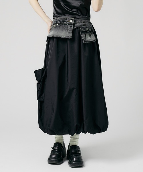ROOPTOKYO(ループトウキョウ)の「Denim Layerd Cargo Skirt / デニムレイヤード カーゴスカート 秋物 秋服 2026年秋冬(スカート・レディース・ブラック/ベージュ/ブルー系その他/ブルー・FREE)」の17枚目の写真
