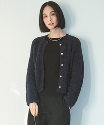 テープフリンジニット カーディガン