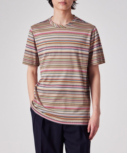 【Paul Smith】ジャカード ボーダー 半袖カットソー Paul Smith｜ジャカード ボーダー 半袖カットソー | Rakuten