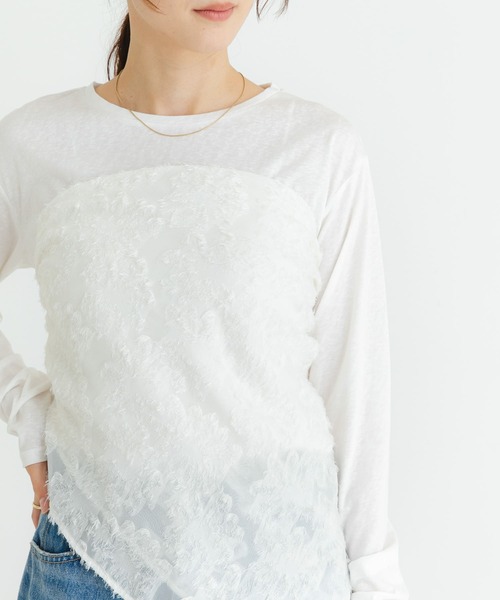 URBAN RESEARCH（アーバンリサーチ）の「カットジャガードスカーフ（バンダナ/スカーフ・レディース・ブラック/オフホワイト・FREE）」の10枚目の写真