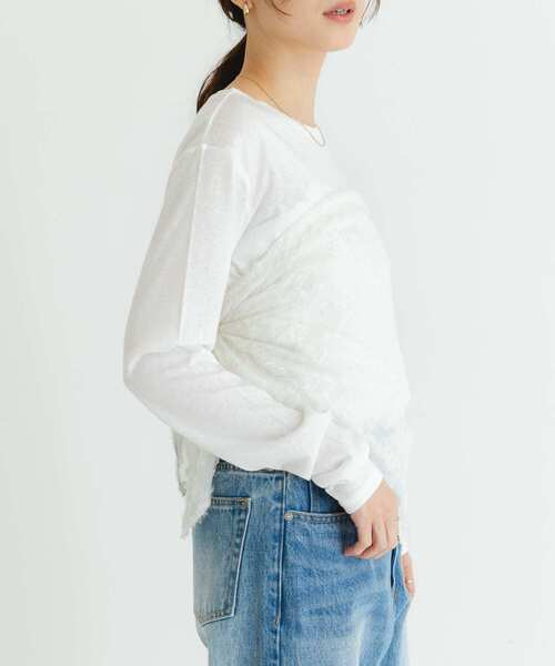 URBAN RESEARCH（アーバンリサーチ）の「カットジャガードスカーフ（バンダナ/スカーフ・レディース・ブラック/オフホワイト・FREE）」の9枚目の写真