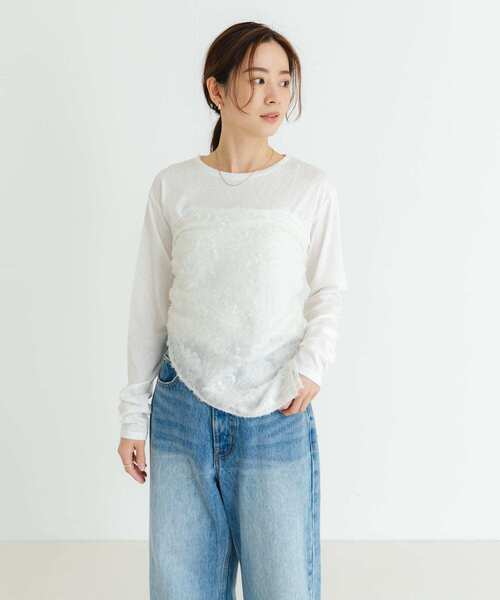 URBAN RESEARCH（アーバンリサーチ）の「カットジャガードスカーフ（バンダナ/スカーフ・レディース・ブラック/オフホワイト・FREE）」の7枚目の写真