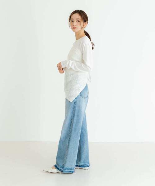 URBAN RESEARCH（アーバンリサーチ）の「カットジャガードスカーフ（バンダナ/スカーフ・レディース・ブラック/オフホワイト・FREE）」の4枚目の写真