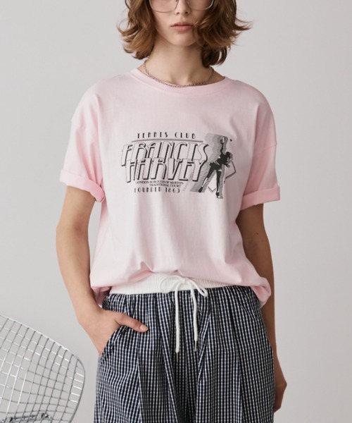 Auntie Rosa Holiday(アンティローザホリデー)の「テニスクラブTEE(Tシャツ/カットソー・レディース・チャコールグレー/ピンク/アイボリー・FREE)」の8枚目の写真