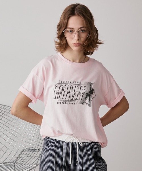 Auntie Rosa Holiday(アンティローザホリデー)の「テニスクラブTEE(Tシャツ/カットソー・レディース・チャコールグレー/ピンク/アイボリー・FREE)」の9枚目の写真