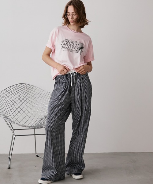 Auntie Rosa Holiday(アンティローザホリデー)の「テニスクラブTEE(Tシャツ/カットソー・レディース・チャコールグレー/ピンク/アイボリー・FREE)」の13枚目の写真