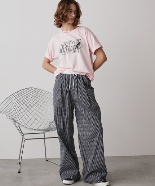 Auntie Rosa Holiday(アンティローザホリデー)の「テニスクラブTEE(Tシャツ/カットソー・レディース・チャコールグレー/ピンク/アイボリー・FREE)」の14枚目の写真