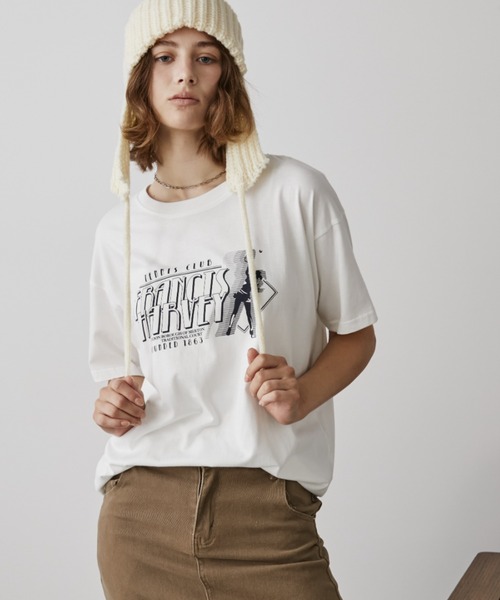 Auntie Rosa Holiday(アンティローザホリデー)の「テニスクラブTEE(Tシャツ/カットソー・レディース・チャコールグレー/ピンク/アイボリー・FREE)」の19枚目の写真