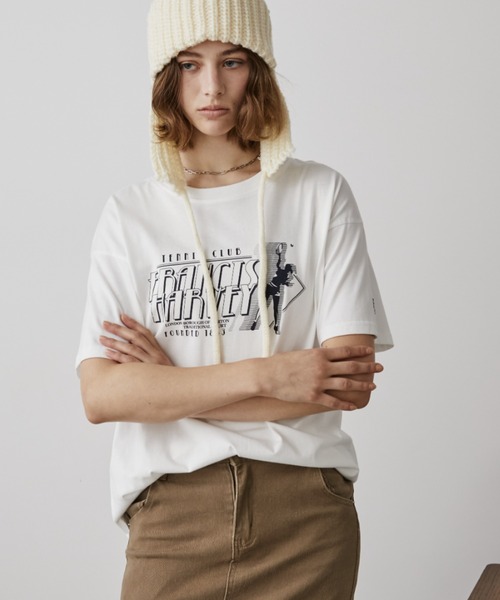 Auntie Rosa Holiday(アンティローザホリデー)の「テニスクラブTEE(Tシャツ/カットソー・レディース・チャコールグレー/ピンク/アイボリー・FREE)」の20枚目の写真