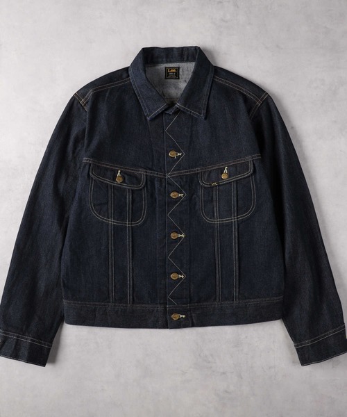 Lee(リー)の「【Lee】「101J」アメリカンライダース デニムジャケット(デニムジャケット・メンズ・ダークインディゴブルー・M/L/XL)」の7枚目の写真