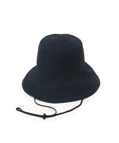 grove（グローブ）の「【手洗い可・UVカット・あご紐付】グログランハット（ハット・レディース・ブラック/ライトベージュ/ネイビー・00）」の3枚目の写真