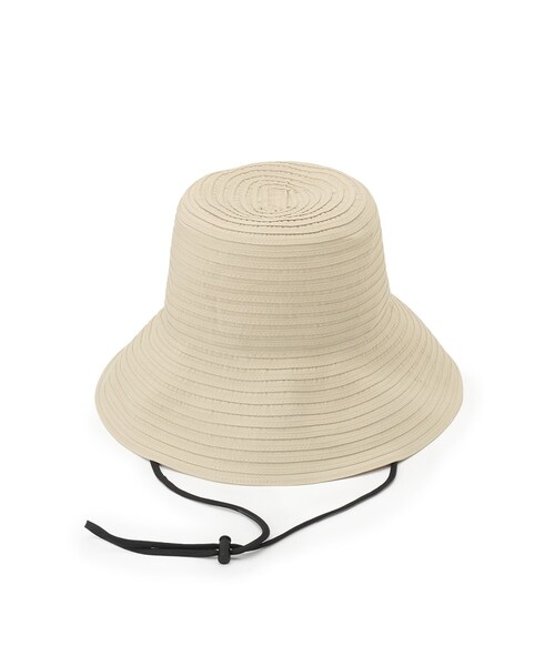 grove（グローブ）の「【手洗い可・UVカット・あご紐付】グログランハット（ハット・レディース・ブラック/ライトベージュ/ネイビー・00）」の2枚目の写真