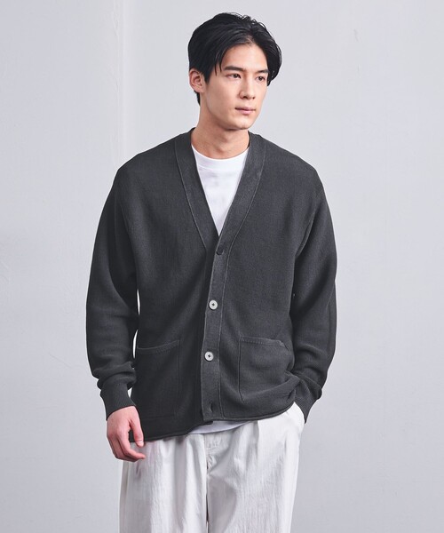 UNITED ARROWS(ユナイテッドアローズ)の「ペーパーヤーン Vネック カーディガン(カーディガン/ボレロ・メンズ・ダークブラウン/ダークグレー・S/XL/M/L)」の2枚目の写真