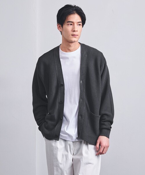 UNITED ARROWS(ユナイテッドアローズ)の「ペーパーヤーン Vネック カーディガン(カーディガン/ボレロ・メンズ・ダークブラウン/ダークグレー・S/XL/M/L)」の3枚目の写真
