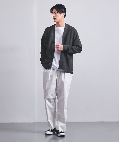 UNITED ARROWS(ユナイテッドアローズ)の「ペーパーヤーン Vネック カーディガン(カーディガン/ボレロ・メンズ・ダークブラウン/ダークグレー・S/XL/M/L)」の4枚目の写真