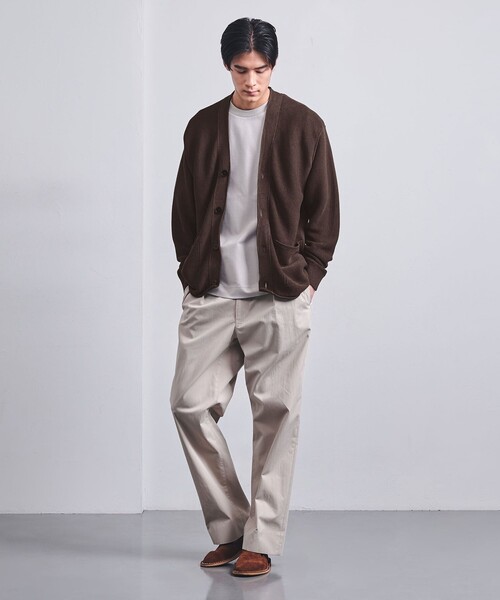 UNITED ARROWS(ユナイテッドアローズ)の「ペーパーヤーン Vネック カーディガン(カーディガン/ボレロ・メンズ・ダークブラウン/ダークグレー・S/XL/M/L)」の19枚目の写真