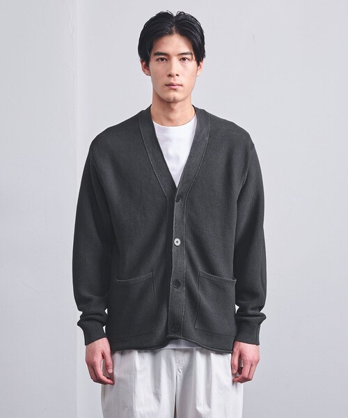 UNITED ARROWS(ユナイテッドアローズ)の「ペーパーヤーン Vネック カーディガン(カーディガン/ボレロ・メンズ・ダークブラウン/ダークグレー・S/XL/M/L)」の7枚目の写真