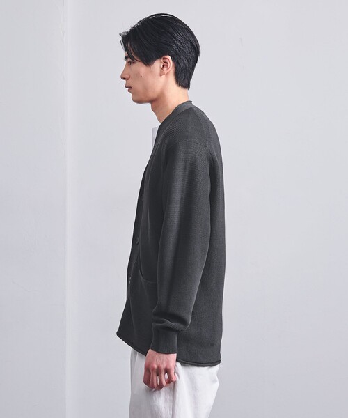 UNITED ARROWS(ユナイテッドアローズ)の「ペーパーヤーン Vネック カーディガン(カーディガン/ボレロ・メンズ・ダークブラウン/ダークグレー・S/XL/M/L)」の8枚目の写真