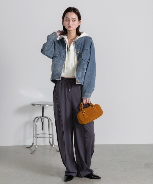 ad thie(アドティエ)の「フード付き ジップアップ ニットベスト(ベスト・レディース・オフホワイト/グレー/ブラック・FREE)」の11枚目の写真